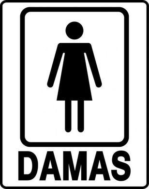 Letrero damas
