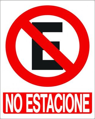 Letrero no estacione