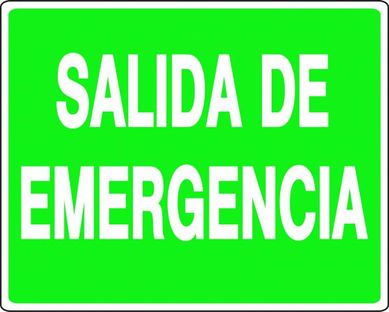 Letrero salida de emergencia