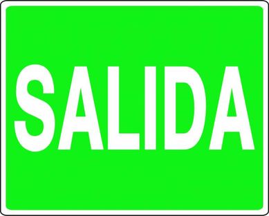 Letrero salida