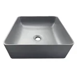 Bacha de apoyo cuadrada 37 x 37 cm gris mate