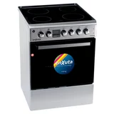 Cocina combinada 4 hornallas vitroceramica gris