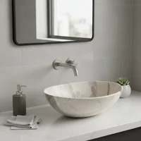 Bacha de apoyo oval Calacata