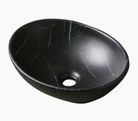 Bacha oval de apoyo Nero marquina