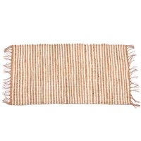 Alfombra caminero Natural 70 x 140 cm blanca y natural
