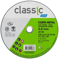 Disco de corte para metal 230 mm