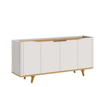 Aparador Cádiz Classic de MDF off white y natural 79.5 x 41 x 160 cm