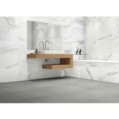 Porcelanato marmolado Bian blanco brillante 30x60 cm