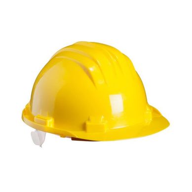 Casco de seguridad amarillo con arnes