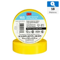 Cinta aisladora 165 19 mm x 18 m amarilla