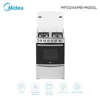 Cocina a gas 4 hornallas acero con grill MFO24AMBMGES