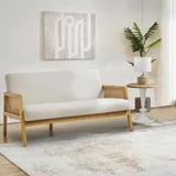 Sillón ratán 2 cuerpos Off White