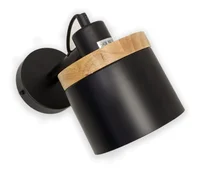 Aplique pared Olson negro E27