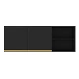 Mueble aéreo Veneza 2 puertas con nicho 150 cm negro