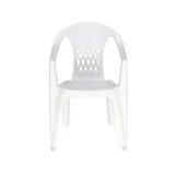 Sillón de exterior Olinda de plástico blanco