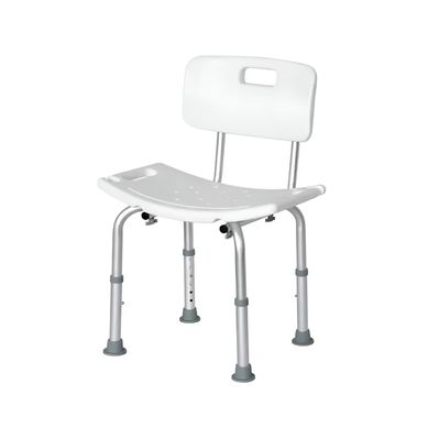 Silla sanitaria de ducha blanca