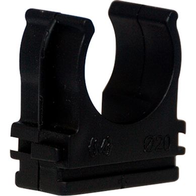 Clip para tubo r�gido de 20 mm negro
