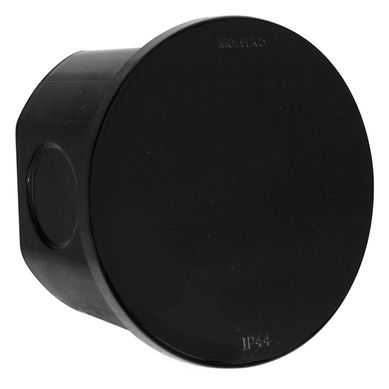 Caja de estanco exterior redonda IP44 80 x 50 mm negro