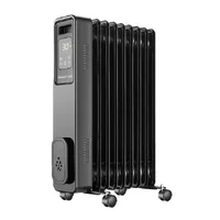 Radiador eléctrico 9 elementos negro 2000 w