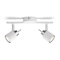 Barra Meranti 2 luces GU10 blanco
