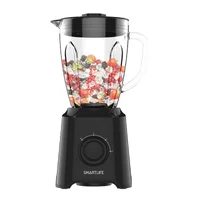 Licuadora 1.5 L 400 W negra acero inox jarra de vidrio SL-BL1009B