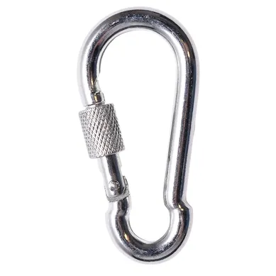 Mosquet�n oval con rosca galvanizado 40 mm