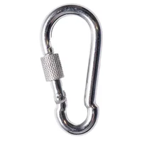 Mosquetón oval con rosca galvanizado 40 mm