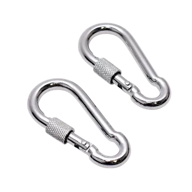 Mosquet�n oval con rosca galvanizado 80 mm