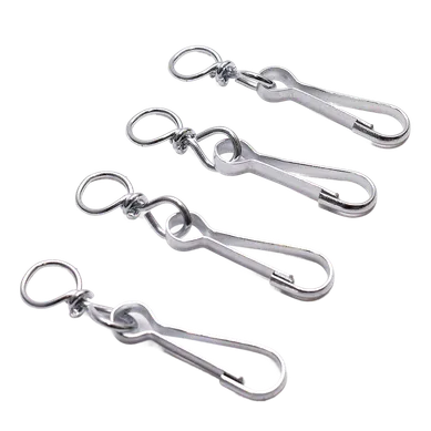 Mosquet�n con destorcedor galvanizado 70 mm