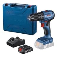 Taladro percutor inalámbrico 18V con maletín, cargador y batería