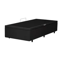 Cama Box de madera con baúl 1 plaza 43 x 90 x 43 cm