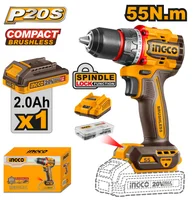 Taladro atornillador inalámbrico 20 V con batería y cargador