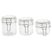 Set de 3 frascos de vidrio