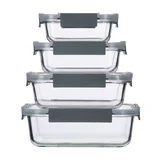 Set de 4 tuppers de vidrio