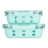 Set de 2 tuppers de vidrio