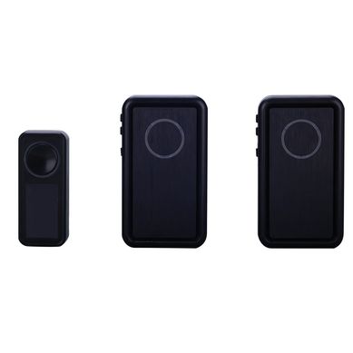Timbre inal�mbrico 1 puls 2 amplificadores 18 melod�as negro