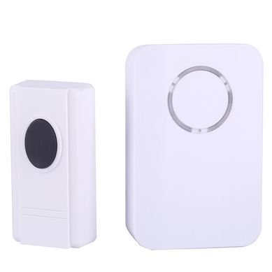 Timbre inal�mbrico a pila con 1 pulsador blanco