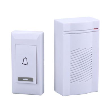 Timbre inal�mbrico a pila 1 pulsador blanco
