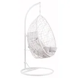 Silla colgante poliratán blanca