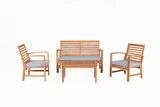Juego de living exterior Palawan 4 piezas madera