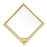 Espejo 3D cuadrado dorado 38 x 38 cm