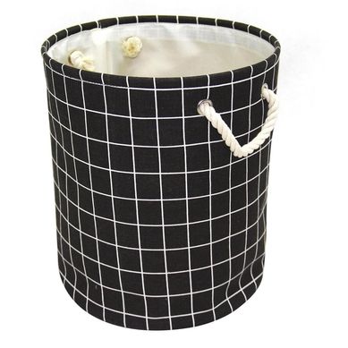 Cesto de ropa Checker negro
