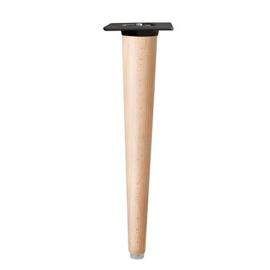 Pata madera c�nica 300 mm laca natural recta