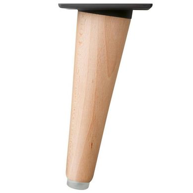 Pata madera c�nica 150 mm natural inclinada