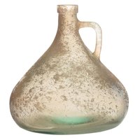 Jarrón de vidrio 17.5 cm marrón con asa