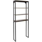 Mueble sobre inodoro 3 estantes negro