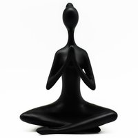 Figura decorativa yoga negra 25.8 cm