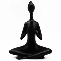 Figura decorativa yoga negra 25.8 cm