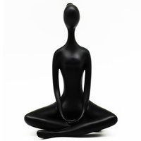 Figura decorativa yoga negra 24.8 cm