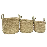 Set de 3 canastos Quilca de cesta marrón